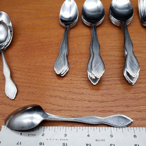 Oneida 1881 Rogers Summer Mist / Autumn Glow Lot of 39 Stainless Flatware Piece - Picture 11 of 16